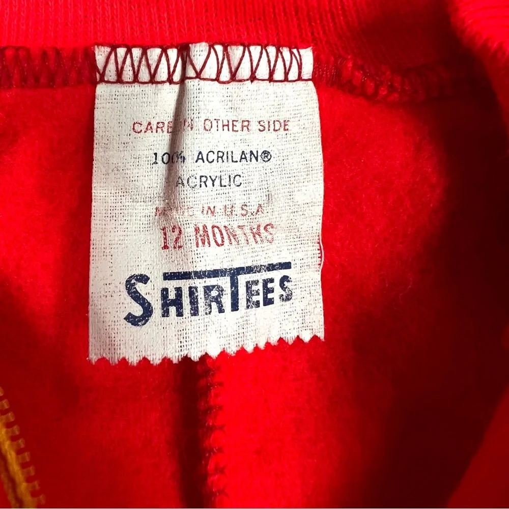 Vintage Shirtees Baby Colorblock Sleeper Size 12M 70s 80s Retro (Runs Small)